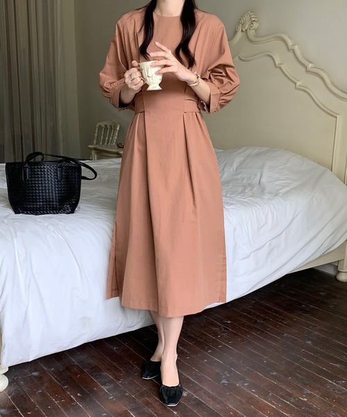 Doula Doula(ドゥーラドゥーラ)の「ネックが選べる!ウエストマークワンピース(ワンピース・レディース・ブラック/ブラック系その他/グレー/グレー系その他/ベージュ/ベージュ系その他/モカ/ブラウン系その他・FREE)」の11枚目の写真