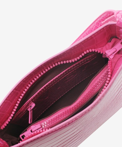 bonjour records(ボンジュールレコーズ)の「【HVISK/ヴィスク】AMBLE SMALL MATTE CROCO BAG アンブルスモールマットクロコバッグ(ハンドバッグ・レディース・バーガンディー/ピンク・FREE)」の5枚目の写真