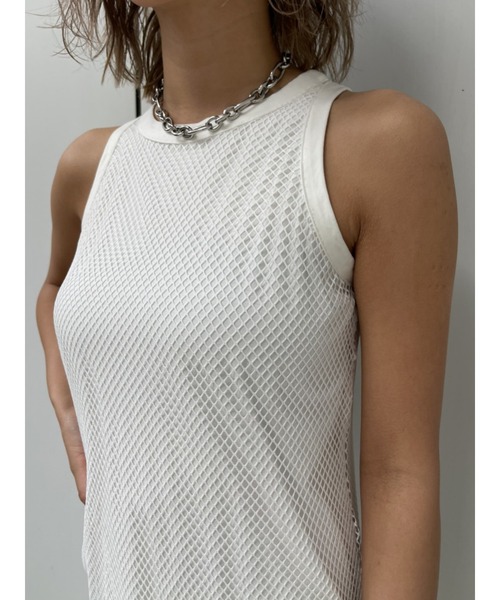 EGOIST（エゴイスト）の「レイヤードメッシュロングワンピース（ワンピース・レディース・ホワイト/ブルー/ブラック・FREE）」の12枚目の写真