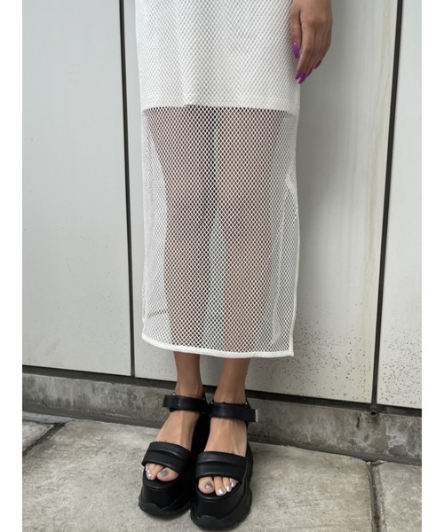 EGOIST（エゴイスト）の「レイヤードメッシュロングワンピース（ワンピース・レディース・ホワイト/ブルー/ブラック・FREE）」の13枚目の写真