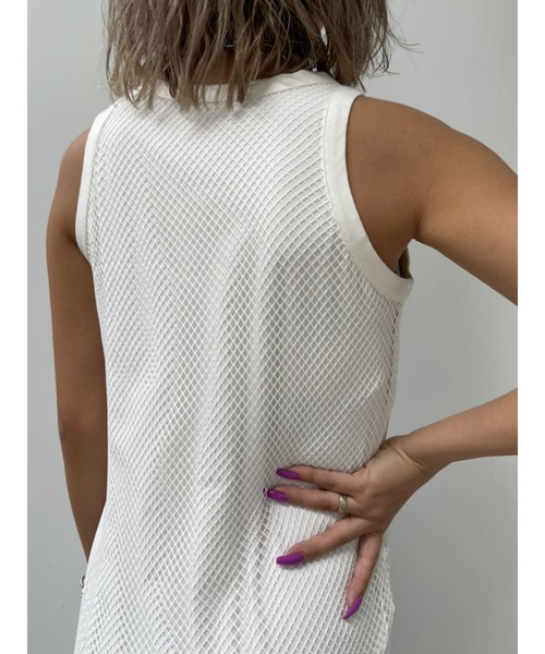 EGOIST（エゴイスト）の「レイヤードメッシュロングワンピース（ワンピース・レディース・ホワイト/ブルー/ブラック・FREE）」の16枚目の写真