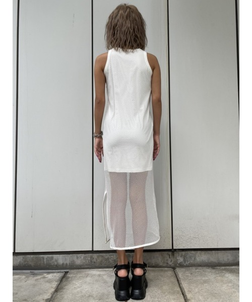 EGOIST（エゴイスト）の「レイヤードメッシュロングワンピース（ワンピース・レディース・ホワイト/ブルー/ブラック・FREE）」の21枚目の写真