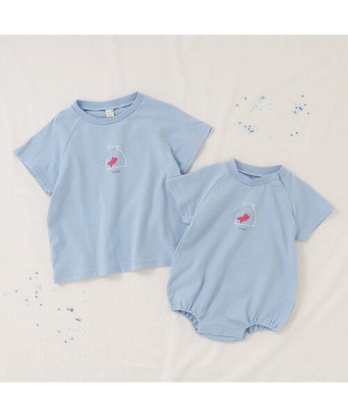 apres les cours（アプレレクール）の「サマーモチーフTシャツ（Tシャツ/カットソー・キッズ・ブルー/ピンク/ミント/オフホワイト/オレンジ/イエロー・120/90/80/130/110/100/140）」の16枚目の写真