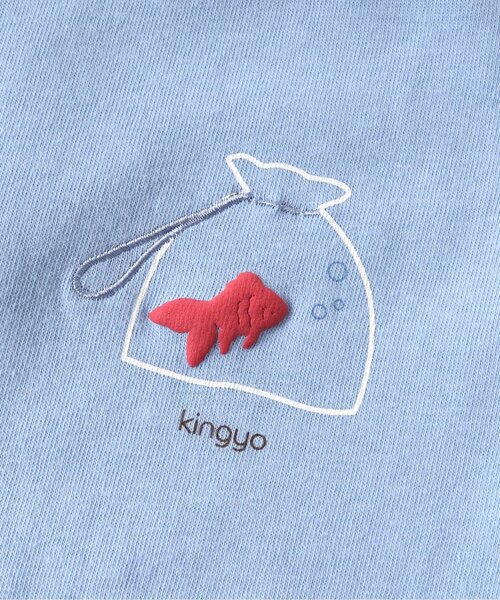 apres les cours（アプレレクール）の「サマーモチーフTシャツ（Tシャツ/カットソー・キッズ・ブルー/ピンク/ミント/オフホワイト/オレンジ/イエロー・120/90/80/130/110/100/140）」の19枚目の写真