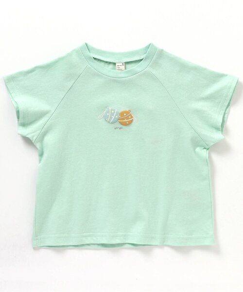 apres les cours（アプレレクール）の「サマーモチーフTシャツ（Tシャツ/カットソー・キッズ・ブルー/ピンク/ミント/オフホワイト/オレンジ/イエロー・120/90/80/130/110/100/140）」の11枚目の写真