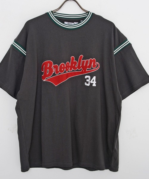 SILVER BULLET(シルバーバレット)の「『SILVER BULLET SELECT AP/シルバーバレットセレクト』ラインリブ半袖ビッグカレッジTシャツ(Tシャツ/カットソー・メンズ・アッシュグレー/グリーン/マスタード/スミクロ・M/L)」の5枚目の写真