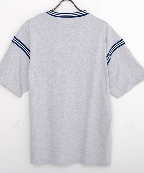 SILVER BULLET(シルバーバレット)の「『SILVER BULLET SELECT AP/シルバーバレットセレクト』ラインリブ半袖ビッグカレッジTシャツ(Tシャツ/カットソー・メンズ・アッシュグレー/グリーン/マスタード/スミクロ・M/L)」の11枚目の写真