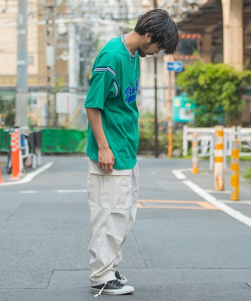 SILVER BULLET(シルバーバレット)の「『SILVER BULLET SELECT AP/シルバーバレットセレクト』ラインリブ半袖ビッグカレッジTシャツ(Tシャツ/カットソー・メンズ・アッシュグレー/グリーン/マスタード/スミクロ・M/L)」の18枚目の写真