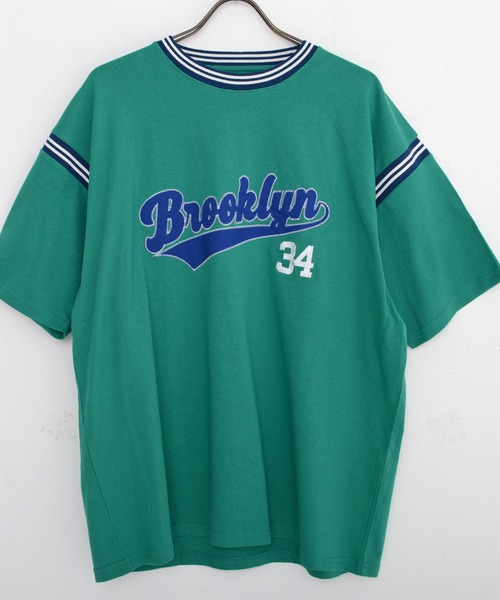 SILVER BULLET(シルバーバレット)の「『SILVER BULLET SELECT AP/シルバーバレットセレクト』ラインリブ半袖ビッグカレッジTシャツ(Tシャツ/カットソー・メンズ・アッシュグレー/グリーン/マスタード/スミクロ・M/L)」の16枚目の写真