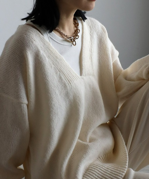 セール】AW 深Vネックプルオーバーニット（ニット/セーター