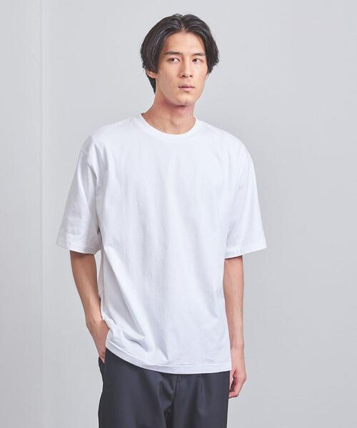 BLUE(ブルー)の「<BLUE> ドロップショルダー クルーネックTシャツ(Tシャツ/カットソー・メンズ・ホワイト/ブラック/オレンジ/コバルトブルー・S/M/L/XL)」の2枚目の写真