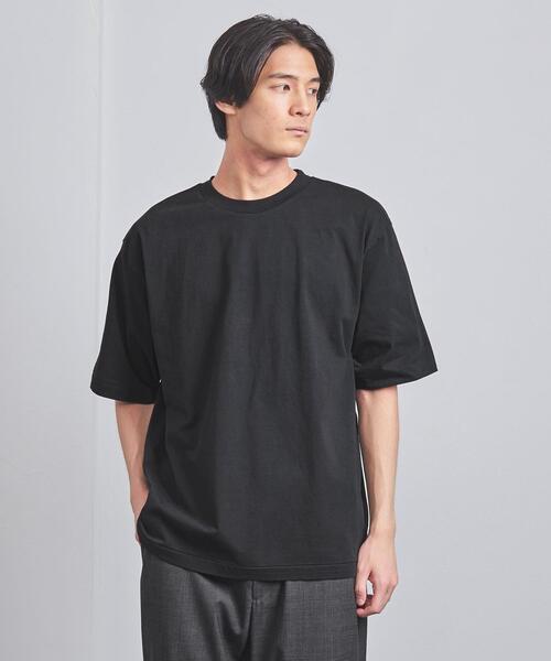 BLUE(ブルー)の「<BLUE> ドロップショルダー クルーネックTシャツ(Tシャツ/カットソー・メンズ・ホワイト/ブラック/オレンジ/コバルトブルー・S/M/L/XL)」の3枚目の写真