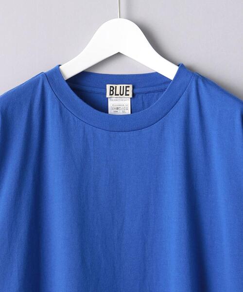 BLUE(ブルー)の「<BLUE> ドロップショルダー クルーネックTシャツ(Tシャツ/カットソー・メンズ・ホワイト/ブラック/オレンジ/コバルトブルー・S/M/L/XL)」の20枚目の写真