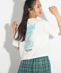 PINK-latte | くまアップリケTシャツ(Tシャツ/カットソー)