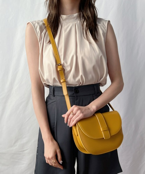 CLEA（クレア）の「アースカラーフラップショルダーバッグ（ショルダーバッグ・レディース・グリーン/アイボリー/キャメル・FREE）」の10枚目の写真