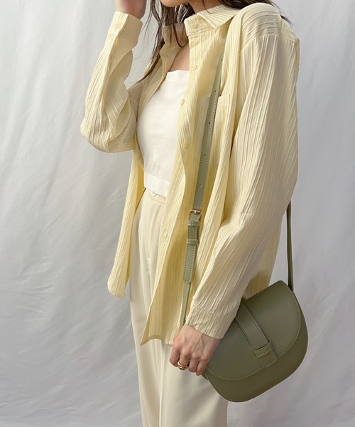 CLEA（クレア）の「アースカラーフラップショルダーバッグ（ショルダーバッグ・レディース・グリーン/アイボリー/キャメル・FREE）」の22枚目の写真