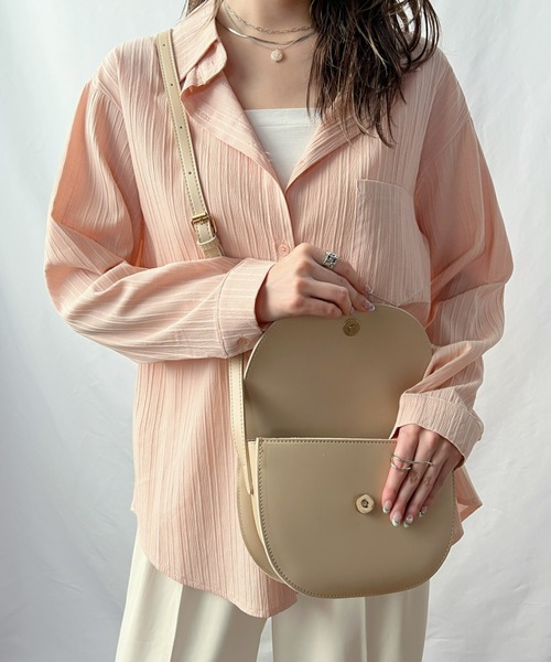 CLEA（クレア）の「アースカラーフラップショルダーバッグ（ショルダーバッグ・レディース・グリーン/アイボリー/キャメル・FREE）」の13枚目の写真