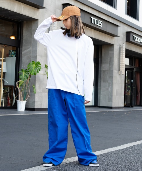Blue Standard (ブルースタンダード)の「【BLUE STANDARD/ブルースタンダード】ZEROSTAIN ゼロステイン 汗染みの目立ちにくいTシャツ クルーネックロンT UVカット 撥水性 汗シミ防止加工(Tシャツ/カットソー・メンズ・ホワイト/ブラック/ネイビー/オリーブ/杢グレー・MEDIUM/LARGE/X-LARGE)」の22枚目の写真
