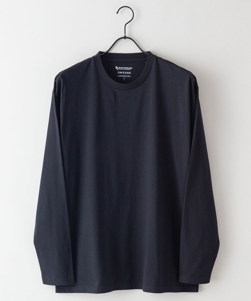 Blue Standard (ブルースタンダード)の「【BLUE STANDARD/ブルースタンダード】ZEROSTAIN ゼロステイン 汗染みの目立ちにくいTシャツ クルーネックロンT UVカット 撥水性 汗シミ防止加工(Tシャツ/カットソー・メンズ・ホワイト/ブラック/ネイビー/オリーブ/杢グレー・MEDIUM/LARGE/X-LARGE)」の8枚目の写真