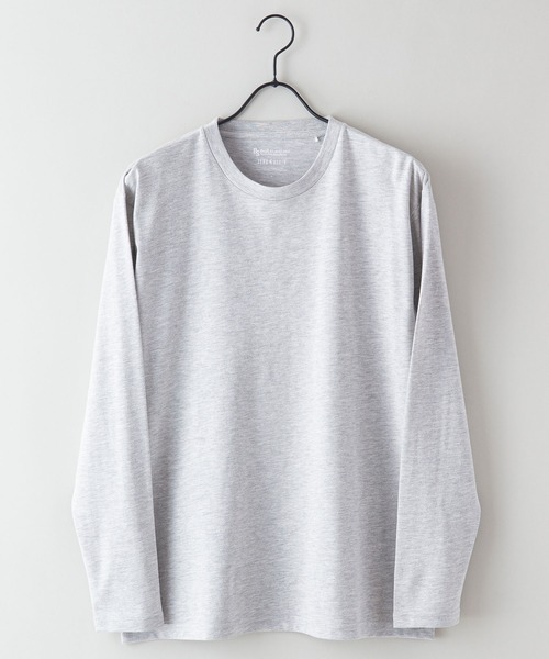 Blue Standard (ブルースタンダード)の「【BLUE STANDARD/ブルースタンダード】ZEROSTAIN ゼロステイン 汗染みの目立ちにくいTシャツ クルーネックロンT UVカット 撥水性 汗シミ防止加工(Tシャツ/カットソー・メンズ・ホワイト/ブラック/ネイビー/オリーブ/杢グレー・MEDIUM/LARGE/X-LARGE)」の9枚目の写真