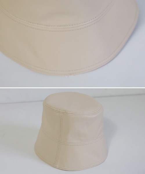 select MOCA（セレクトモカ）の「フェイクレザーバケットハット（ハット・レディース・ホワイト/ブラック・FREE）」の13枚目の写真