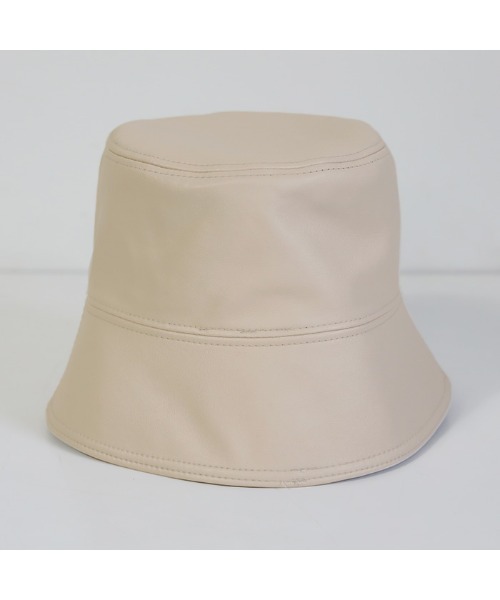 select MOCA（セレクトモカ）の「フェイクレザーバケットハット（ハット・レディース・ホワイト/ブラック・FREE）」の11枚目の写真