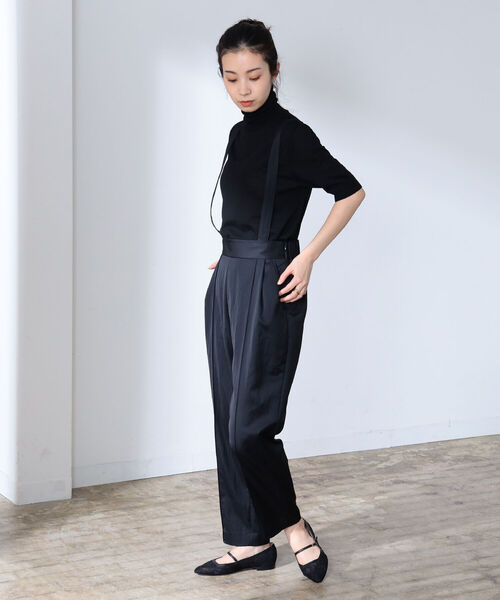 Demi-Luxe BEAMS（デミルクス ビームス）の「AK＋1 / 5分袖 ハイネックニット（ニット/セーター・レディース・オフホワイト/グリーン/ブラック・36/38）」の9枚目の写真