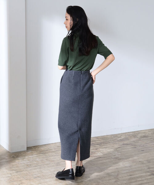 Demi-Luxe BEAMS（デミルクス ビームス）の「AK＋1 / 5分袖 ハイネックニット（ニット/セーター・レディース・オフホワイト/グリーン/ブラック・36/38）」の17枚目の写真