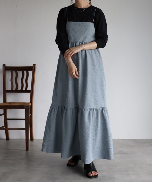 セール 22 秋冬新作 ふくれジャガード キャミワンピース ワンピース R アールドット のファッション通販 Zozotown