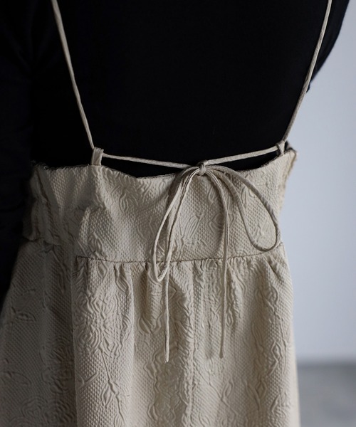 r.（アールドット）の「ふくれジャガード キャミワンピース（ワンピース・レディース・ブラック/ブルー/モカ/ライトベージュ・FREE）」の12枚目の写真