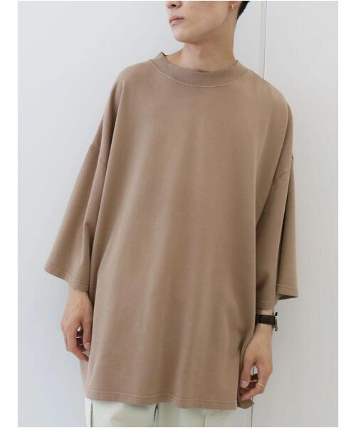 CRAFT STANDARD BOUTIQUE（クラフトスタンダードブティック）の「【BIG】ピグメントダイワイドスリーブTEE　＊（Tシャツ/カットソー・メンズ・ライトグレー/チャコールグレー/ライトブラウン・M/L）」の6枚目の写真