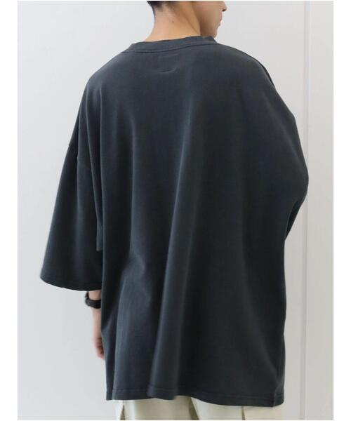 CRAFT STANDARD BOUTIQUE（クラフトスタンダードブティック）の「【BIG】ピグメントダイワイドスリーブTEE　＊（Tシャツ/カットソー・メンズ・ライトグレー/チャコールグレー/ライトブラウン・M/L）」の8枚目の写真