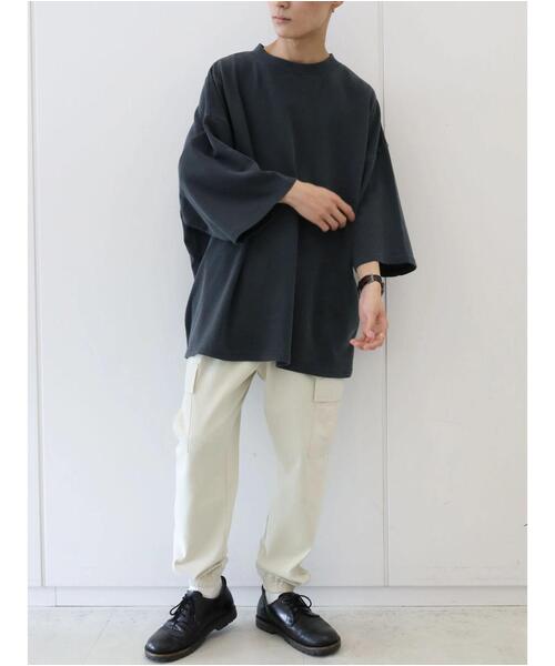 CRAFT STANDARD BOUTIQUE（クラフトスタンダードブティック）の「【BIG】ピグメントダイワイドスリーブTEE　＊（Tシャツ/カットソー・メンズ・ライトグレー/チャコールグレー/ライトブラウン・M/L）」の10枚目の写真