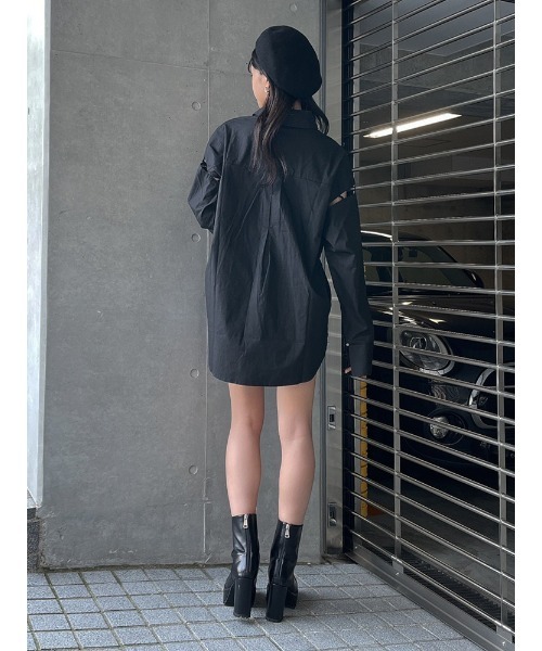 ENVYM（アンビー）の「アームスリットＳＨ（シャツ/ブラウス・レディース・ホワイト/ブラック/ストライプ・FREE）」の20枚目の写真