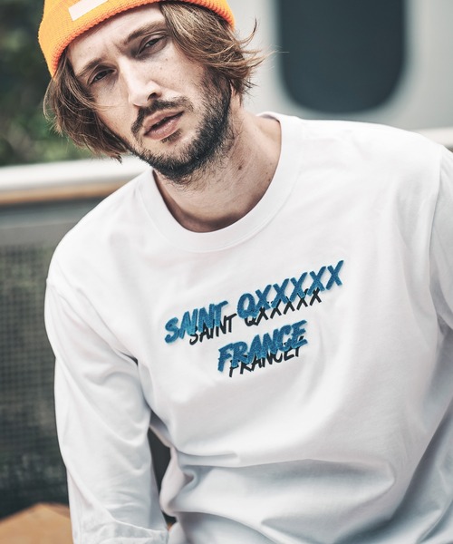 qwerty(クワーティ)の「mlt3983-Saint QXXXXX LS TEE Tシャツ(Tシャツ/カットソー・メンズ・ダークグリーン/ブラック/ホワイト・M/L/XL)」の2枚目の写真