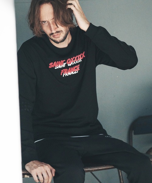 qwerty(クワーティ)の「mlt3983-Saint QXXXXX LS TEE Tシャツ(Tシャツ/カットソー・メンズ・ダークグリーン/ブラック/ホワイト・M/L/XL)」の3枚目の写真