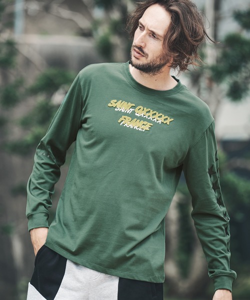 qwerty(クワーティ)の「mlt3983-Saint QXXXXX LS TEE Tシャツ(Tシャツ/カットソー・メンズ・ダークグリーン/ブラック/ホワイト・M/L/XL)」の4枚目の写真