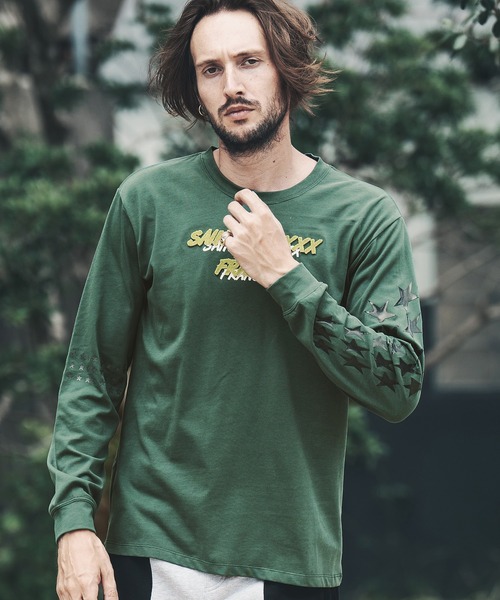 qwerty(クワーティ)の「mlt3983-Saint QXXXXX LS TEE Tシャツ(Tシャツ/カットソー・メンズ・ダークグリーン/ブラック/ホワイト・M/L/XL)」の5枚目の写真