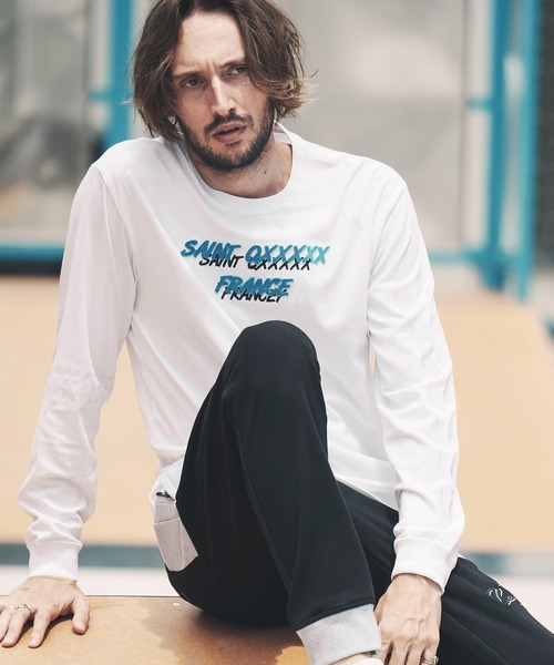 qwerty(クワーティ)の「mlt3983-Saint QXXXXX LS TEE Tシャツ(Tシャツ/カットソー・メンズ・ダークグリーン/ブラック/ホワイト・M/L/XL)」の10枚目の写真