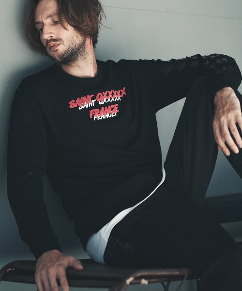 qwerty(クワーティ)の「mlt3983-Saint QXXXXX LS TEE Tシャツ(Tシャツ/カットソー・メンズ・ダークグリーン/ブラック/ホワイト・M/L/XL)」の14枚目の写真