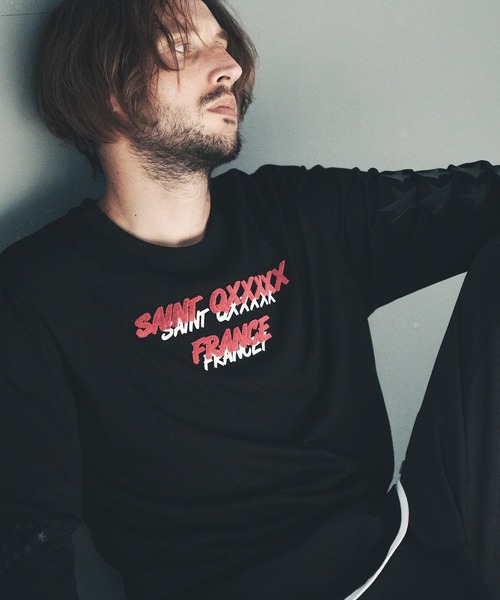 qwerty(クワーティ)の「mlt3983-Saint QXXXXX LS TEE Tシャツ(Tシャツ/カットソー・メンズ・ダークグリーン/ブラック/ホワイト・M/L/XL)」の15枚目の写真
