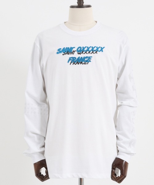 qwerty(クワーティ)の「mlt3983-Saint QXXXXX LS TEE Tシャツ(Tシャツ/カットソー・メンズ・ダークグリーン/ブラック/ホワイト・M/L/XL)」の20枚目の写真