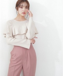 PROPORTION BODY DRESSING | ラッフルフレアスリーブニット / 1212270913(ニット/セーター)