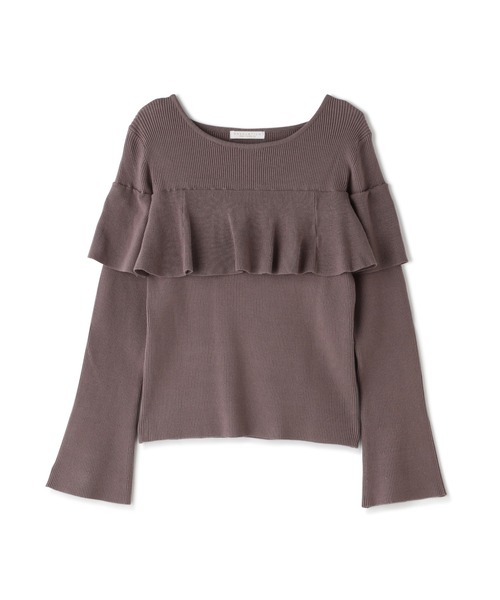 PROPORTION BODY DRESSING（プロポーションボディドレッシング）の「ラッフルフレアスリーブニット / 1212270913（ニット/セーター・レディース・ダークグレー/ブラウン系その他/オフホワイト・FREE）」の21枚目の写真