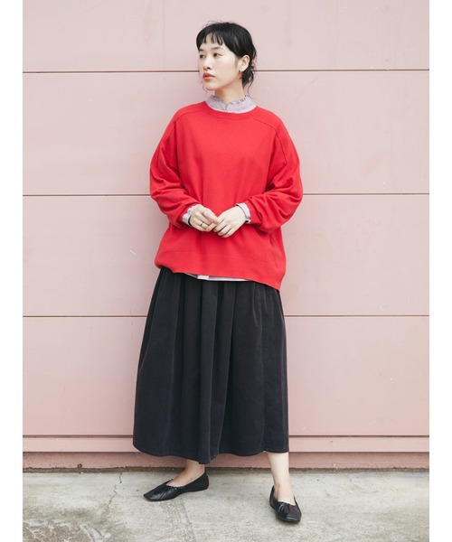 CRAFT STANDARD BOUTIQUE(クラフトスタンダードブティック)の「コーデュロイタックスカート *◆(スカート・レディース・チャコールグレー/マスタード・M/L)」の4枚目の写真