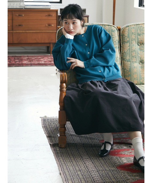 CRAFT STANDARD BOUTIQUE(クラフトスタンダードブティック)の「コーデュロイタックスカート *◆(スカート・レディース・チャコールグレー/マスタード・M/L)」の7枚目の写真