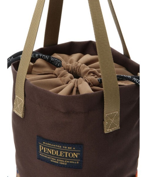Green　Parks（グリーンパークス）の「■別注PENDLETON ランタンバッグ（トートバッグ・レディース・ブラック/ブラウン・FREE）」の4枚目の写真