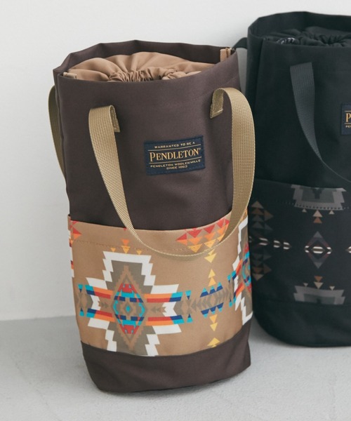 Green　Parks（グリーンパークス）の「■別注PENDLETON ランタンバッグ（トートバッグ・レディース・ブラック/ブラウン・FREE）」の16枚目の写真