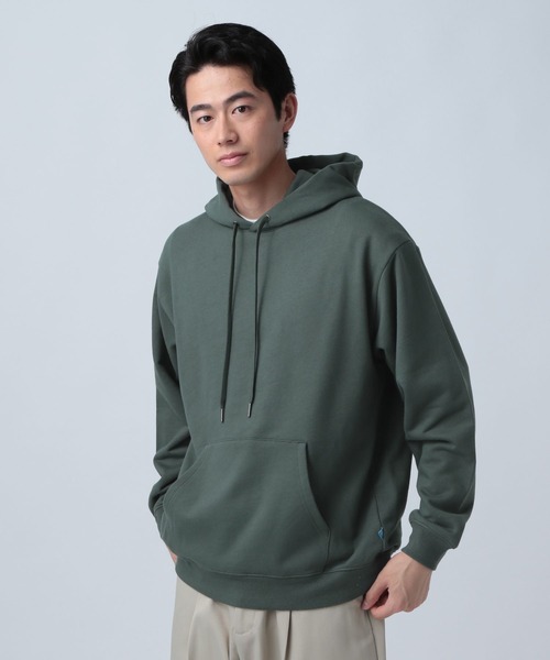 BAYFLOW(ベイフロー)の「ジェントルスウェットフーディ(パーカー・メンズ・ブラック/ベージュ/グレー/グリーン・MEDIUM/LARGE)」の4枚目の写真