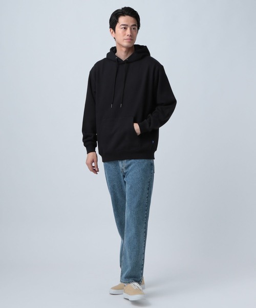 BAYFLOW(ベイフロー)の「ジェントルスウェットフーディ(パーカー・メンズ・ブラック/ベージュ/グレー/グリーン・MEDIUM/LARGE)」の5枚目の写真